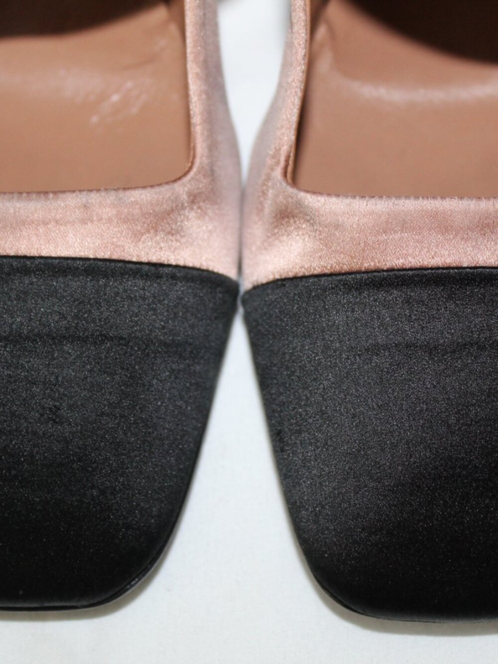 PRADA Satin Colorblocked Mary Jane Heels Pumps Stretch Band 40 - Picture 7 of 10